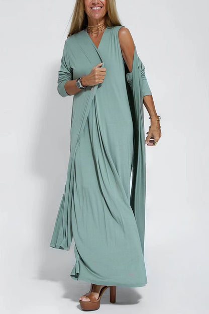 Elise - Maxi Dress and Matching Cardigan Set